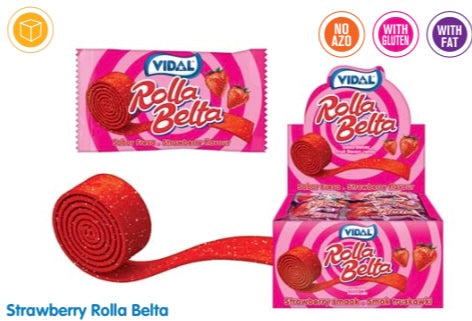 Vidal Rolla Belta Strawberry - 24pcs